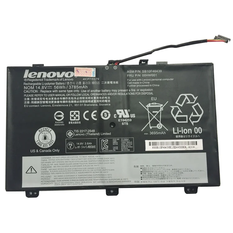 Bateria Notebook Lenovo 00HW001